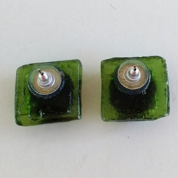 Swirl Polka Dots Artisan Earrings - Picture 6 of 6